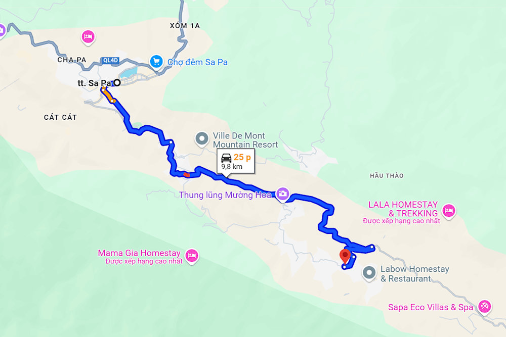 Sitting with its back against the majestic Hoang Lien Son mountain range, and its front facing the gentle curves of the Muong Hoa Stream, the village is a natural beauty spot